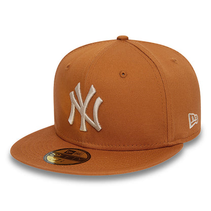 Casquette 59FIFTY MLB League Essential New York Yankees toffee-pierre NEW ERA
