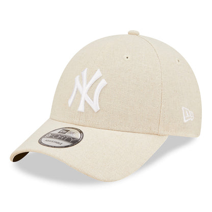 Casquette 9FORTY MLB Linen New York Yankees pierre-blanc NEW ERA