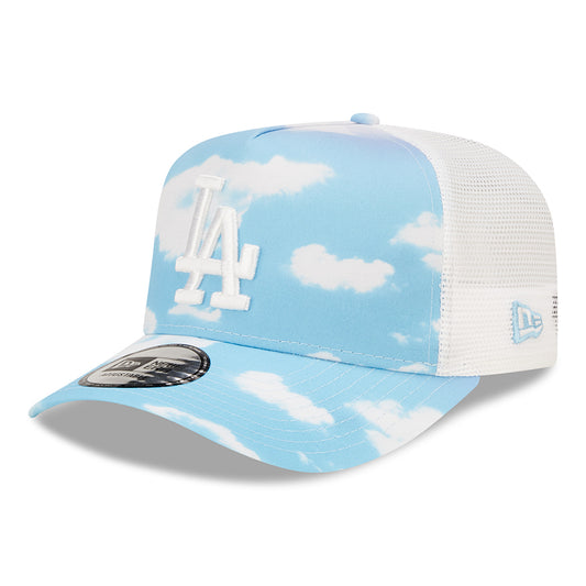Casquette Trucker L.A. Dodgers MLB Cloud AOP A-Frame bleu clair-blanc NEW ERA