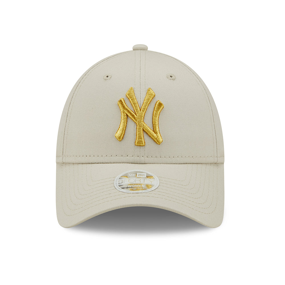 Casquette Femme 9FORTY MLB Metallic Logo New York Yankees pierre-doré NEW ERA