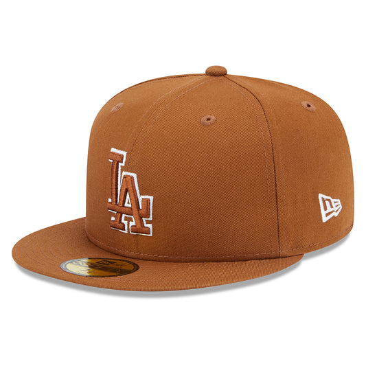 Casquette 59FIFTY MLB Team Outline L.A. Dodgers toffee-blanc NEW ERA