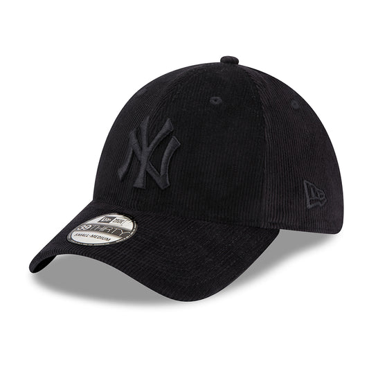 Casquette 39THIRTY MLB Cord New York Yankees noir sur noir NEW ERA