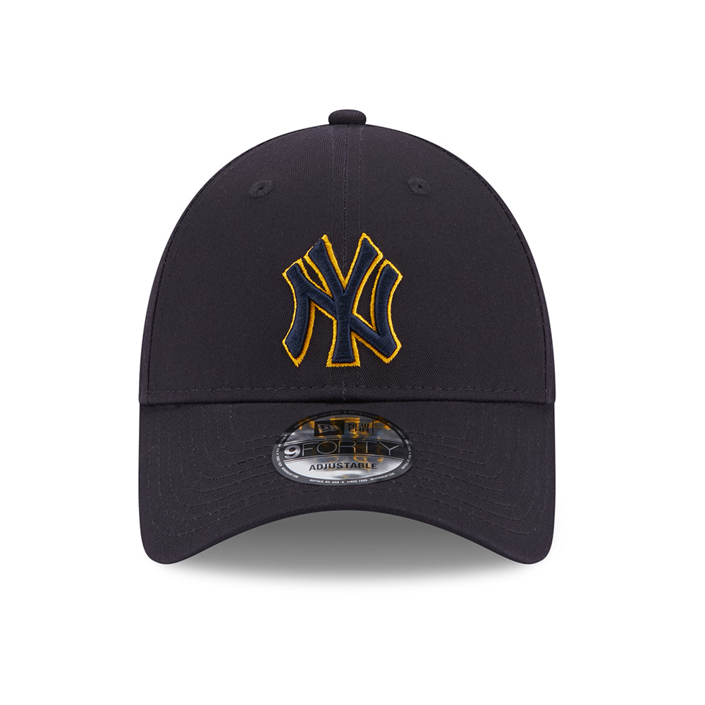 Casquette 9FORTY MLB Team Outline New York Yankees bleu marine-jaune NEW ERA
