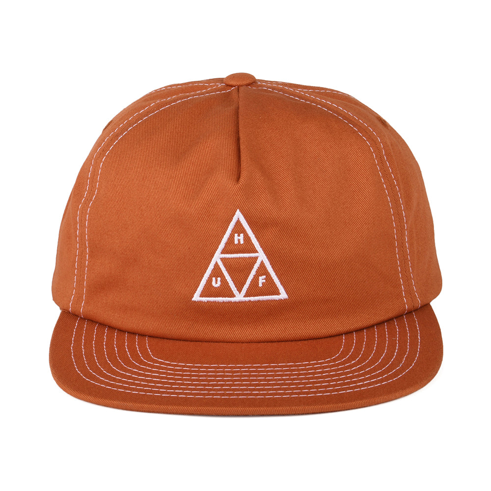 Casquette Snapback Non Structurée Triple Triangle camel-blanc HUF