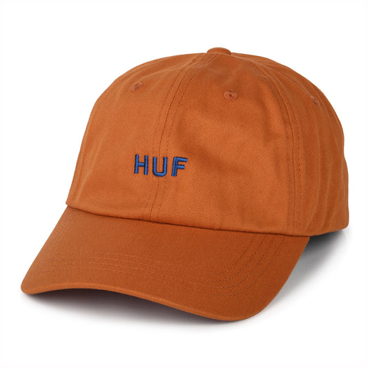 Casquette à Visière Incurvée en Coton Original Logo orange HUF