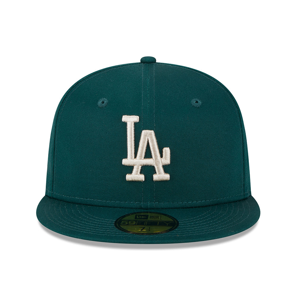 Casquette 59FIFTY MLB League Essential L.A. Dodgers vert foncé-pierre NEW ERA