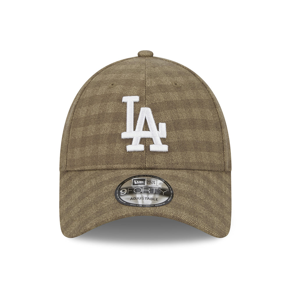 Casquette 9FORTY MLB Flannel L.A. Dodgers camel-blanc NEW ERA