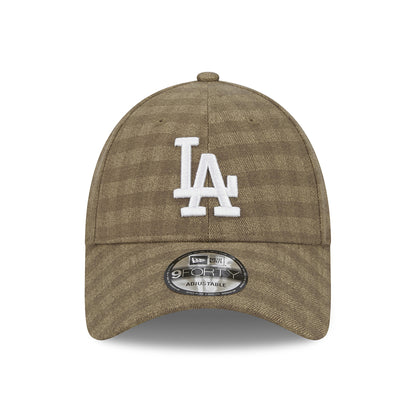 Casquette 9FORTY MLB Flannel L.A. Dodgers camel-blanc NEW ERA