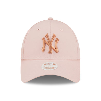 Casquette Femme 9FORTY MLB Metallic Logo New York Yankees rose-or rose NEW ERA