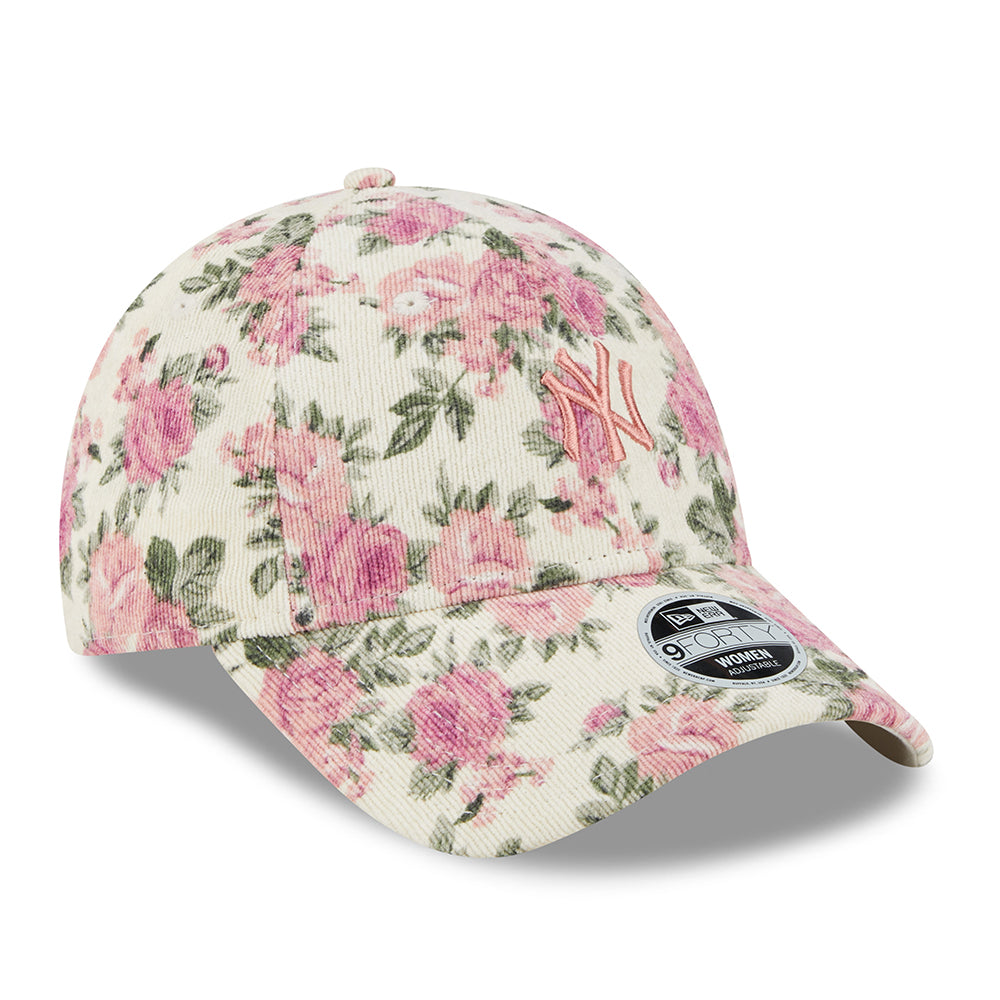 Casquette Femme 9FORTY MLB Floral Cord New York Yankees pierre-rose NEW ERA