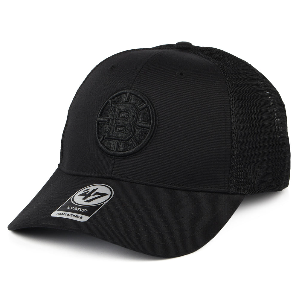 Casquette Trucker NHL Branson MVP Boston Bruins noir sur noir 47 BRAND