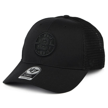 Casquette Trucker NHL Branson MVP Boston Bruins noir sur noir 47 BRAND
