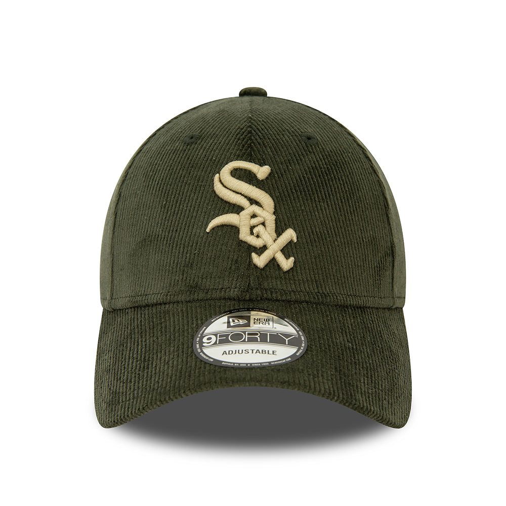 Casquette 9FORTY MLB Cord Chicago White Sox olive-pierre NEW ERA
