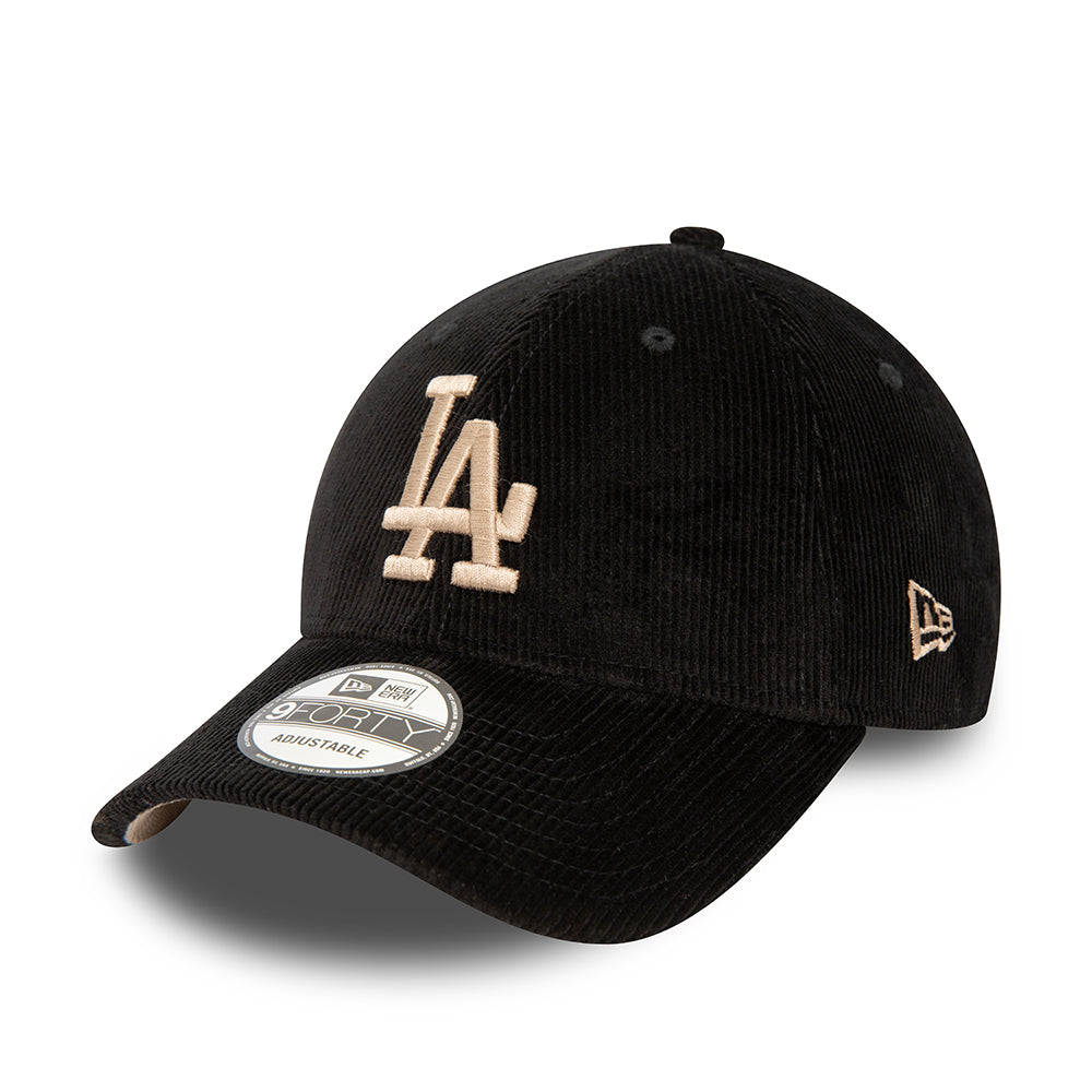 Casquette 9FORTY MLB Cord L.A. Dodgers noir-marron clair NEW ERA