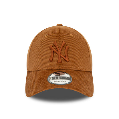 Casquette 9FORTY MLB Cord New York Yankees toffee NEW ERA
