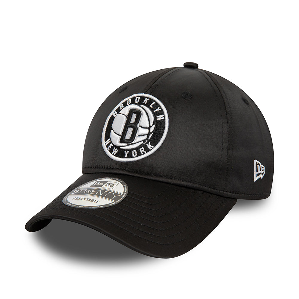 Casquette 9TWENTY NBA Satin Brooklyn Nets noir NEW ERA