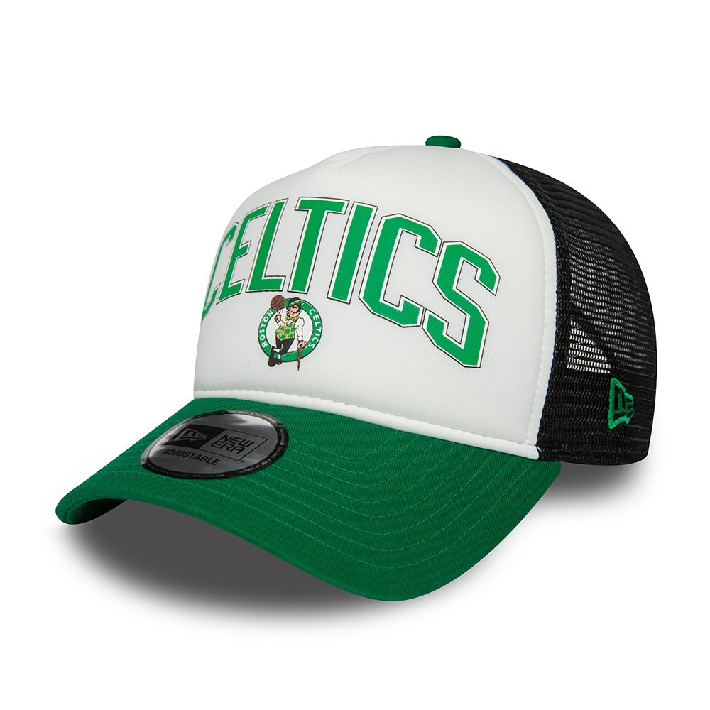 Casquette Trucker NBA Retro A-Frame Boston Celtics blanc-vert-noir NEW ERA