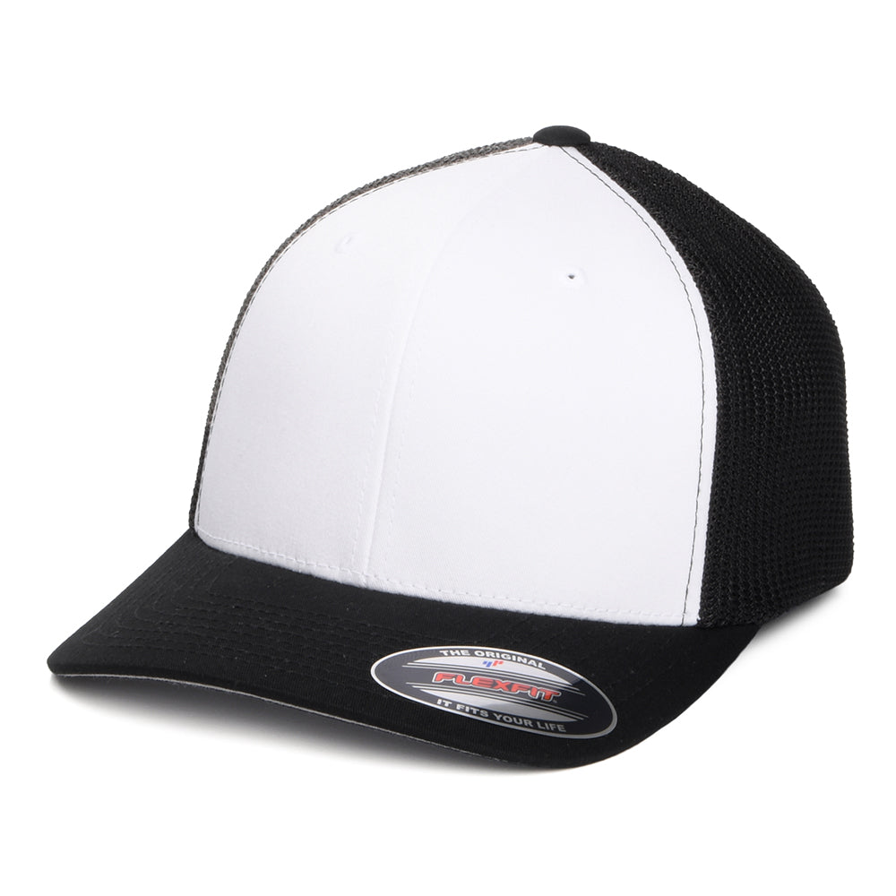 Casquette Trucker White Front noir-blanc FLEXFIT