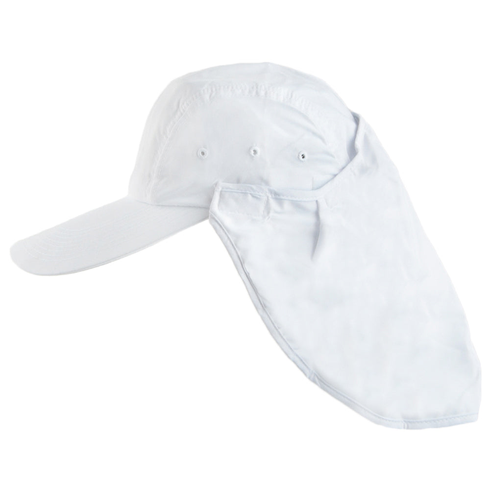 Casquette Saharienne à Rabat Amovible blanc DORFMAN PACIFIC