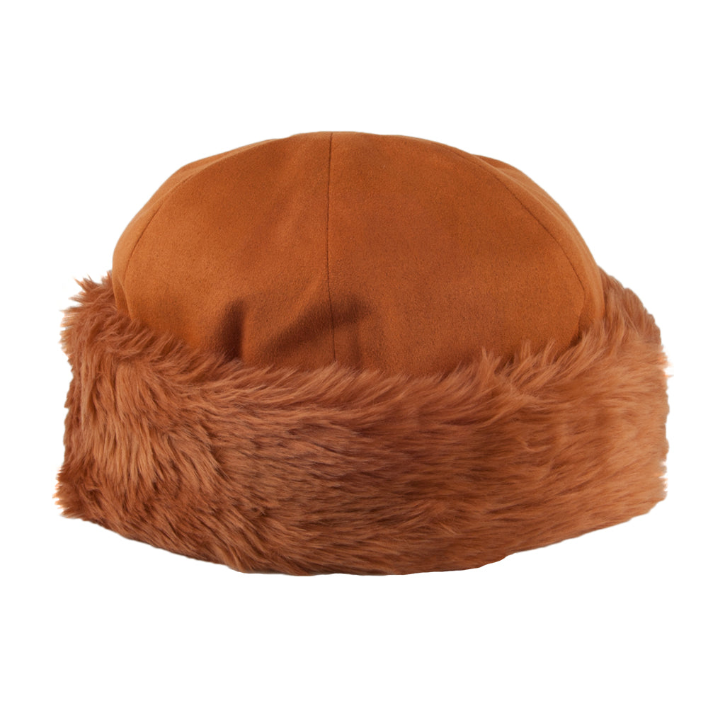 Chapeau Hiver en Fausse Fourrure Churchill ocre BRIXTON