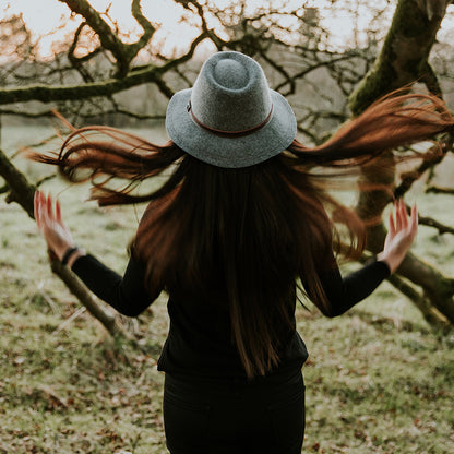 Chapeau Fedora en Laine Feutrée Hydrofuge Tessa gris SUNDAY AFTERNOONS