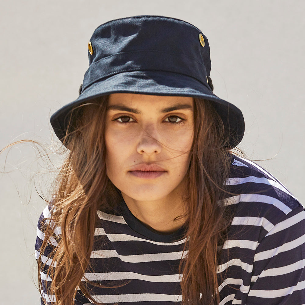 Chapeau Bob en Toile de Coton Iconic T1 bleu marine TILLEY