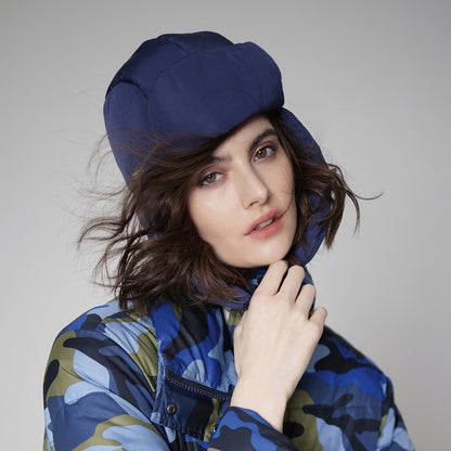 Chapka Matelassée bleu marine SEEBERGER