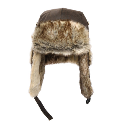 Chapka en Coton à Effet Usé marron DORFMAN PACIFIC