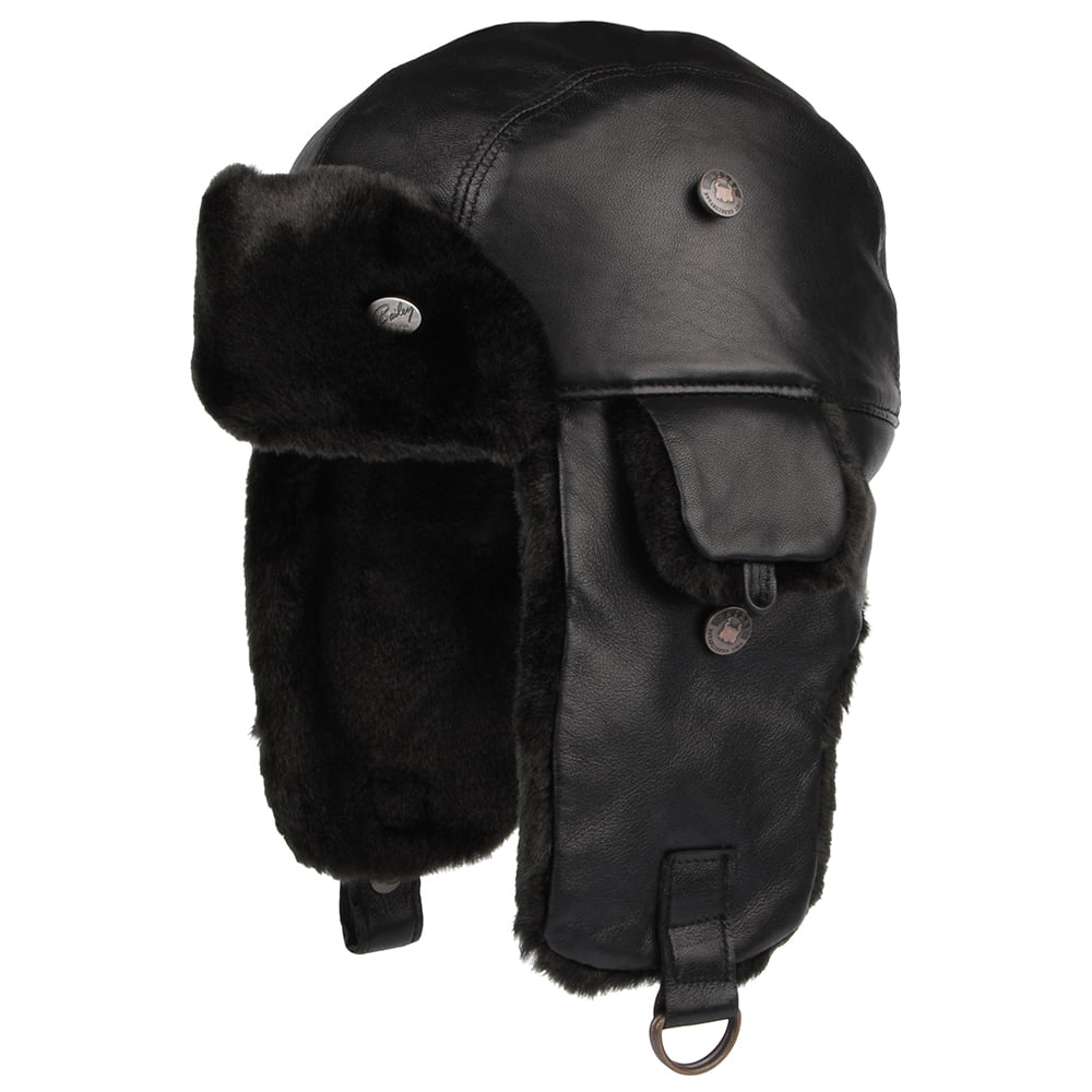 Chapka en Cuir Vega noir BAILEY