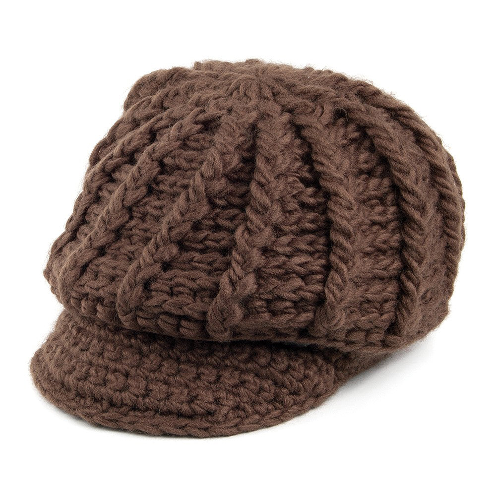Bonnet à Visière en Crochet Letizia chocolat SCALA