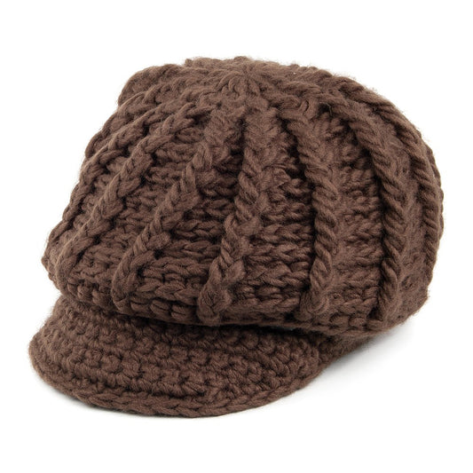 Bonnet à Visière en Crochet Letizia chocolat SCALA