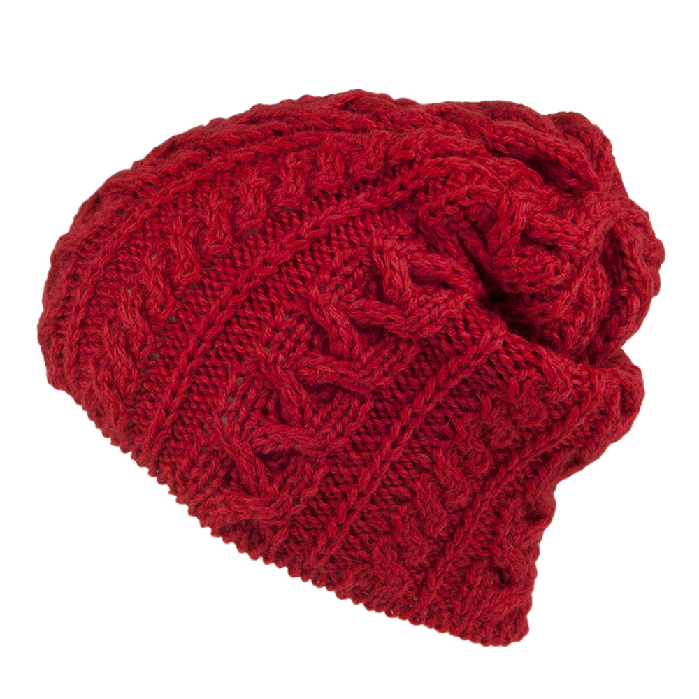 Bonnet Long en Laine Anglaise rouge HIGHLAND 2000