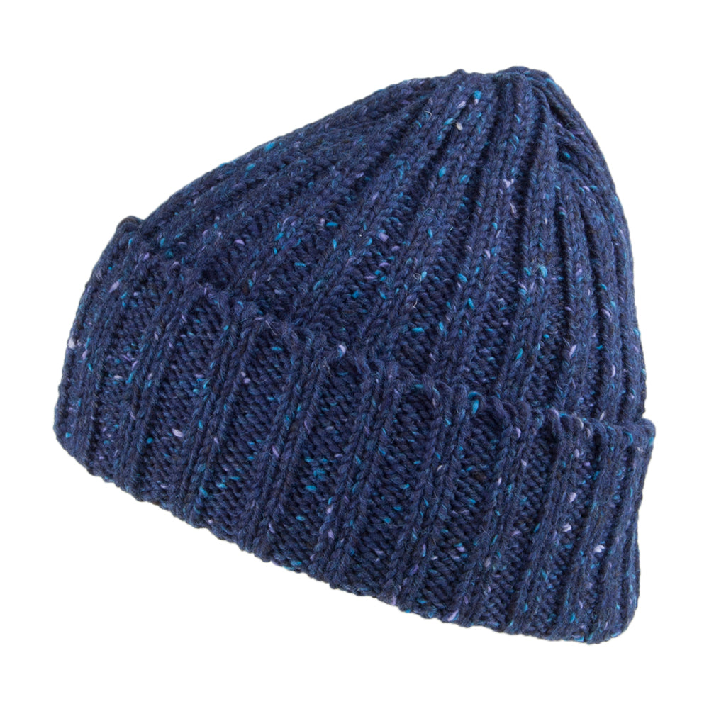 Bonnet à Revers en Laine Kilcarra bleu marine HIGHLAND 2000