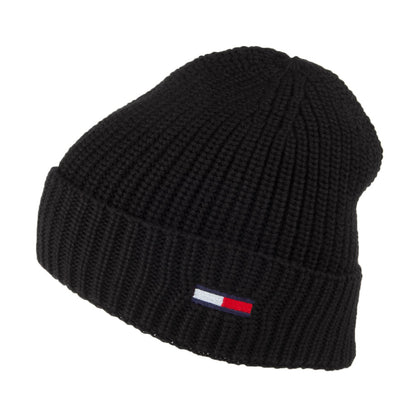 Bonnet Côtelé TJM Flag noir TOMMY HILFIGER
