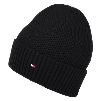 Bonnet en Cotton et Cachemire Pima Essential Flag noir TOMMY HILFIGER