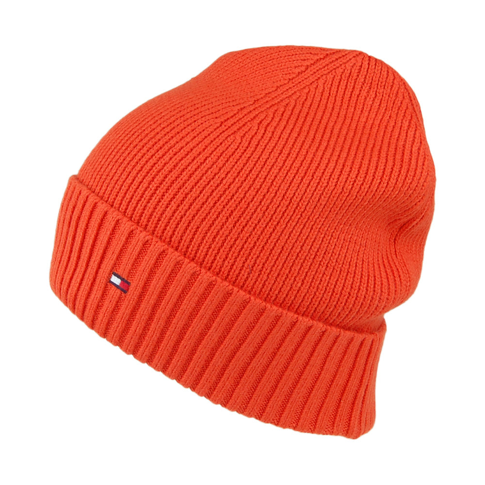 Bonnet en Cotton et Cachemire Pima Essential Flag argile rouge TOMMY HILFIGER