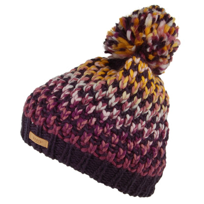 Bonnet à Pompon Maille Teinte Par Sections Nicole bleu marine-jaune BARTS