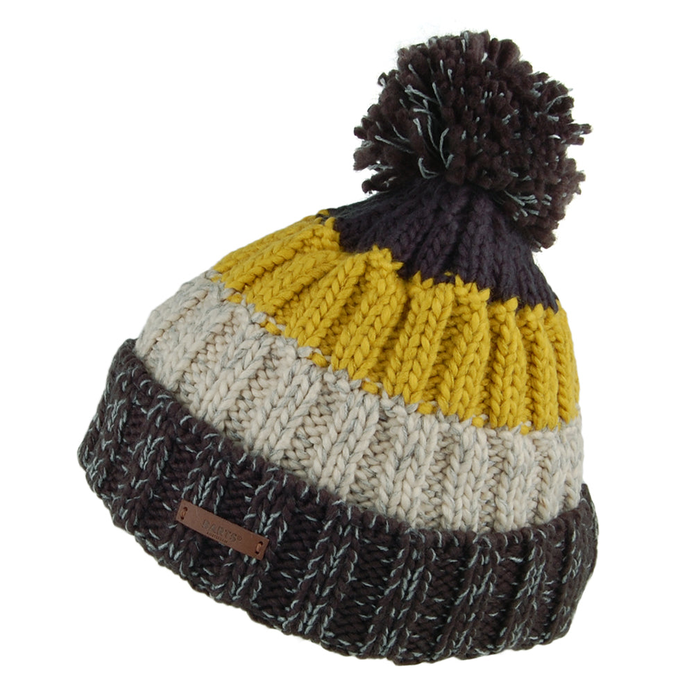 Bonnet à Pompon Wilhelm jaune-noir BARTS