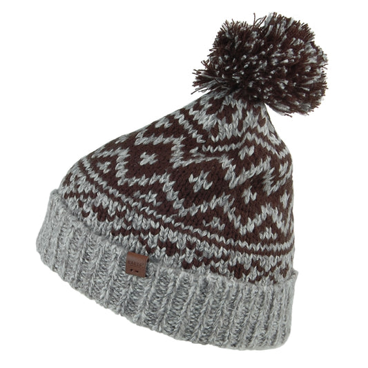 Bonnet à Pompon Cartonn gris-marron BARTS