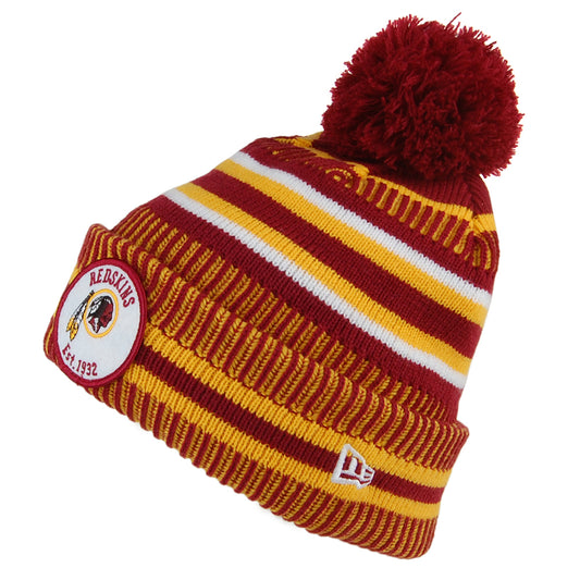 Bonnet à Pompon NFL On Field Knit Washington Redskins bordeaux NEW ERA