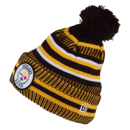 Bonnet Pompon NFL On Field Knit Pittsburgh Steelers jaune-noir NEW ERA