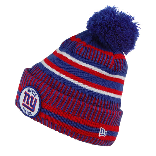 Bonnet à Pompon NFL On Field Knit New York Giants rouge-bleu NEW ERA
