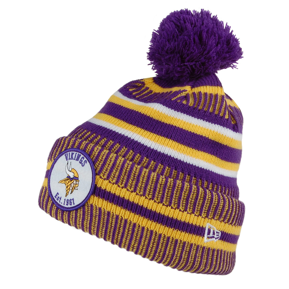 Bonnet Pompon NFL On Field Knit Minnesota Vikings violet-jaune NEW ERA