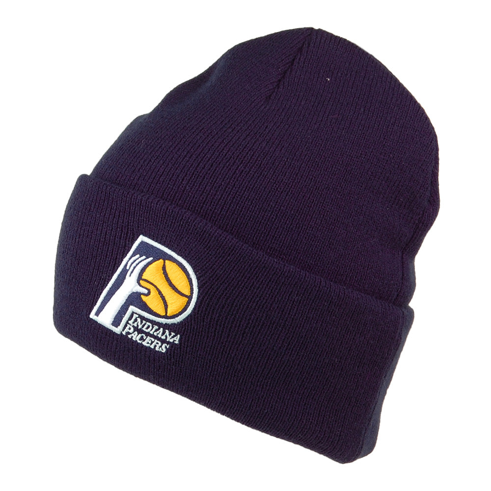 Bonnet NBA Team Logo Cuff Knit Indiana Pacers bleu marine MITCHELL & NESS