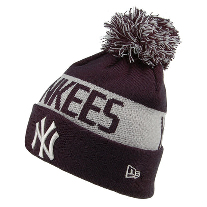 Bonnet à Pompon MLB Team Tonal Knit New York Yankees bleu marine-gris NEW ERA