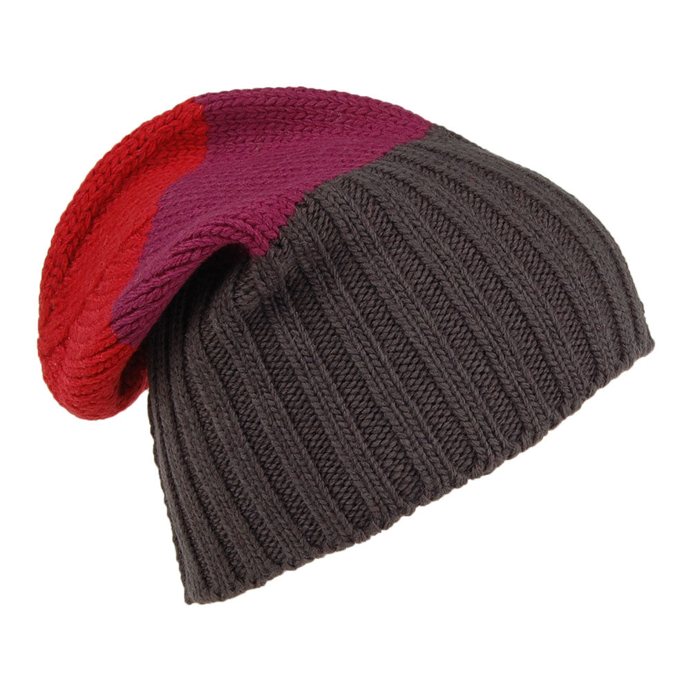 Bonnet Long en Laine Mérinos rouge-violet KUSAN