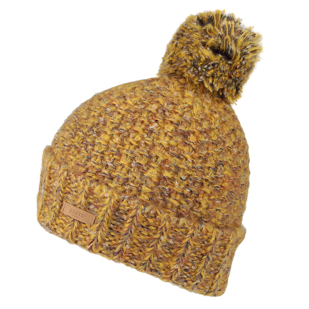 Bonnet à Pompon Grosse Maille Aitane jaune BARTS