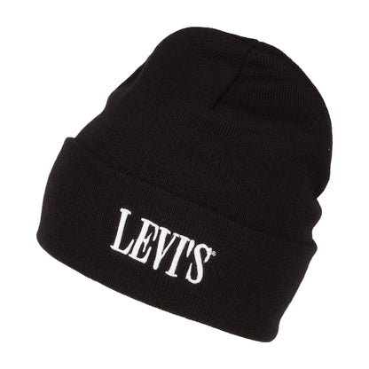 Bonnet à Revers Smaller Serif Logo noir LEVI'S