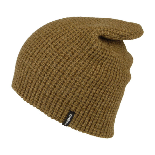 Bonnet Long en Laine Recyclée Maille Gaufrée Desert Sky marron PATAGONIA