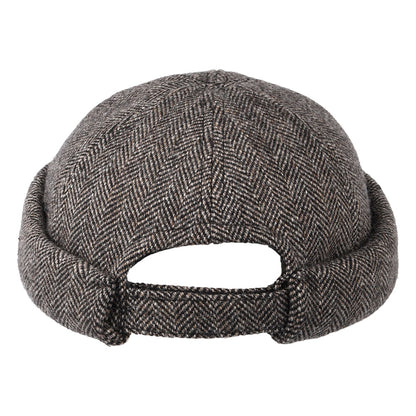 Bonnet Miki Breton en Laine à Chevrons gris-noir STETSON